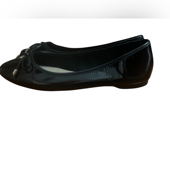 Dune London black embossed Harper flats - Picture 2 of 4